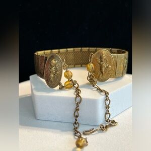 Antique Victorian Cherub Choker Necklace